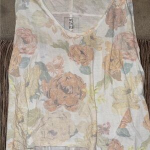 We The Free Floral Women's Blouse - Cream and Orange